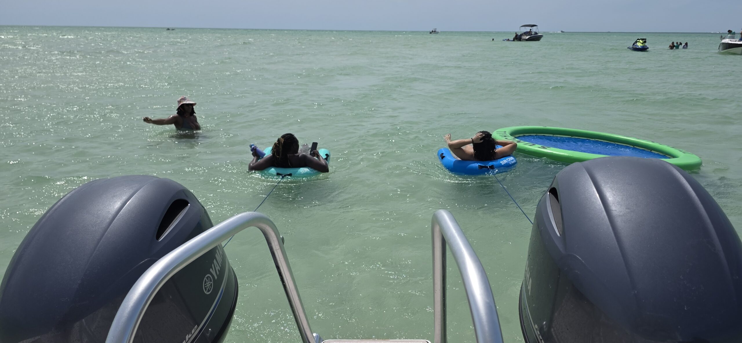 Passage Key sandbar submerged at high tide near Egmont Key and Tampa Bay, Florida