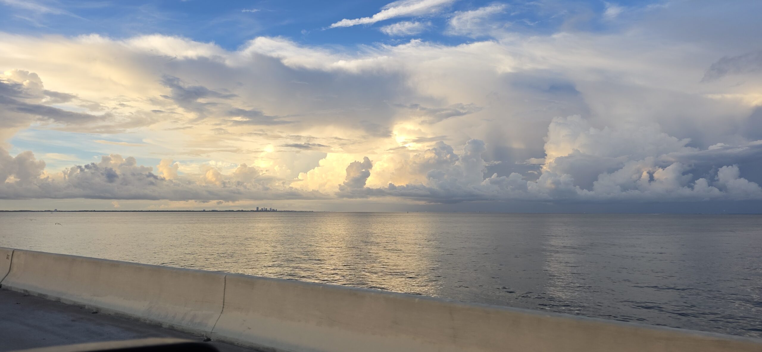 Storm clouds developing toward Tampa and St. Petersburg Florida
